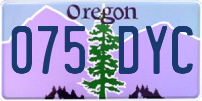 OR license plate 075DYC