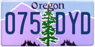 OR license plate 075DYD