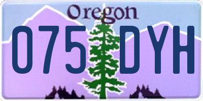 OR license plate 075DYH