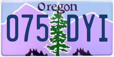 OR license plate 075DYI