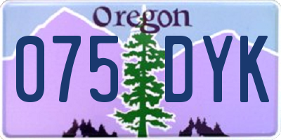 OR license plate 075DYK
