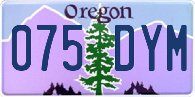 OR license plate 075DYM