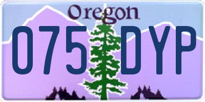 OR license plate 075DYP