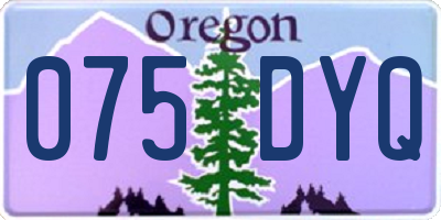 OR license plate 075DYQ