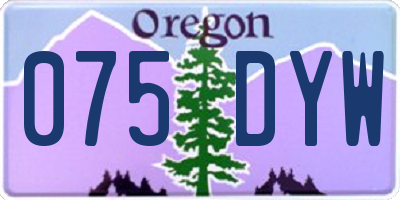 OR license plate 075DYW