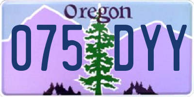 OR license plate 075DYY