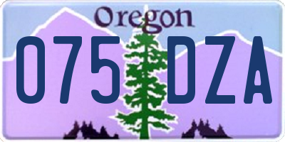 OR license plate 075DZA