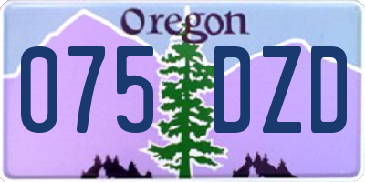 OR license plate 075DZD