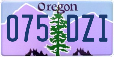 OR license plate 075DZI