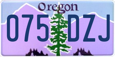 OR license plate 075DZJ