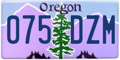 OR license plate 075DZM