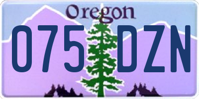 OR license plate 075DZN