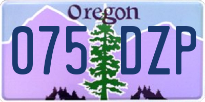 OR license plate 075DZP