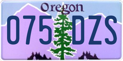 OR license plate 075DZS