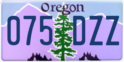 OR license plate 075DZZ