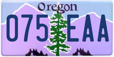 OR license plate 075EAA
