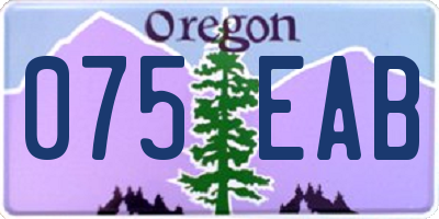OR license plate 075EAB