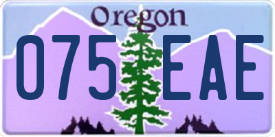 OR license plate 075EAE