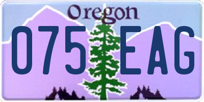 OR license plate 075EAG