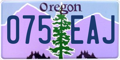 OR license plate 075EAJ