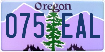 OR license plate 075EAL