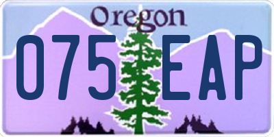 OR license plate 075EAP