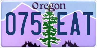 OR license plate 075EAT