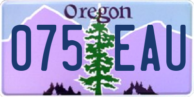 OR license plate 075EAU