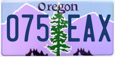 OR license plate 075EAX