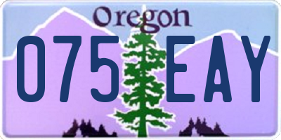 OR license plate 075EAY