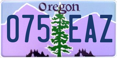 OR license plate 075EAZ