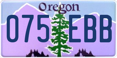 OR license plate 075EBB