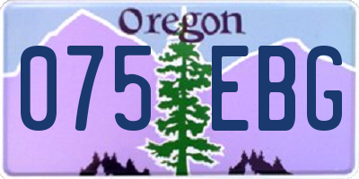 OR license plate 075EBG