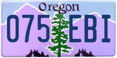 OR license plate 075EBI