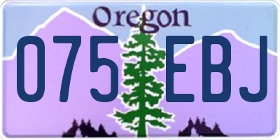 OR license plate 075EBJ