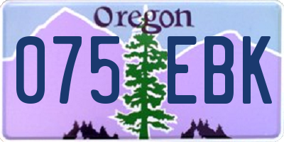 OR license plate 075EBK