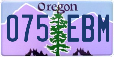 OR license plate 075EBM