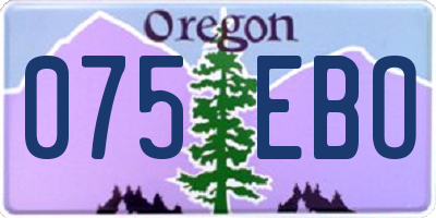 OR license plate 075EBO
