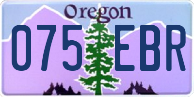 OR license plate 075EBR