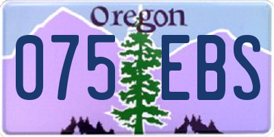 OR license plate 075EBS