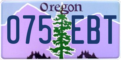 OR license plate 075EBT