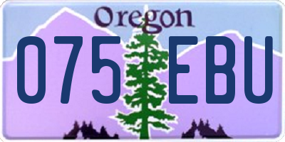 OR license plate 075EBU