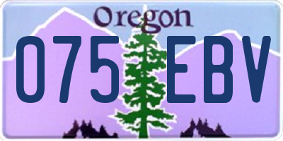 OR license plate 075EBV