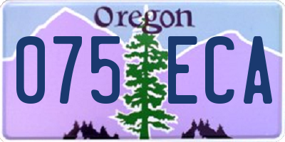 OR license plate 075ECA