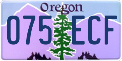 OR license plate 075ECF