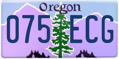 OR license plate 075ECG