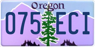 OR license plate 075ECI