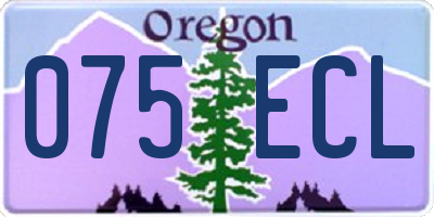 OR license plate 075ECL