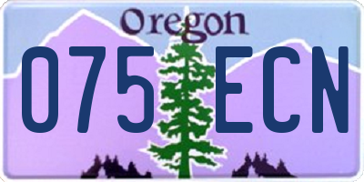 OR license plate 075ECN