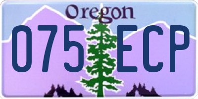 OR license plate 075ECP
